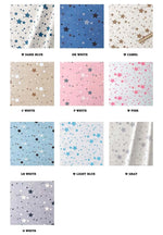 tissu coton 160cm largeur étoiles moderne rose blanc gris décoration literie coussins patchwork