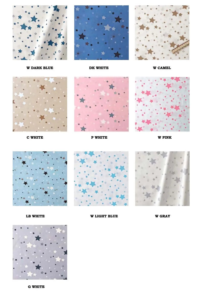tissu coton 160cm largeur étoiles moderne rose blanc gris décoration literie coussins patchwork