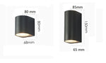 applique murale led moderne noire fixée mur contemporaine 85mm 150mm 5w 10w