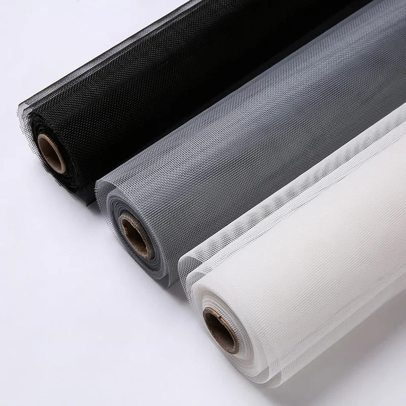 moustiquaire fenêtre porte filet protection insectes maille fine adhésif lavable polyester blanc noir gris