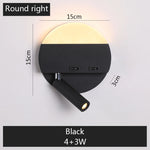 lampe murale moderne LED noir blanc interrupteurs éclairage quotidien chambre cuisine salle manger entrée