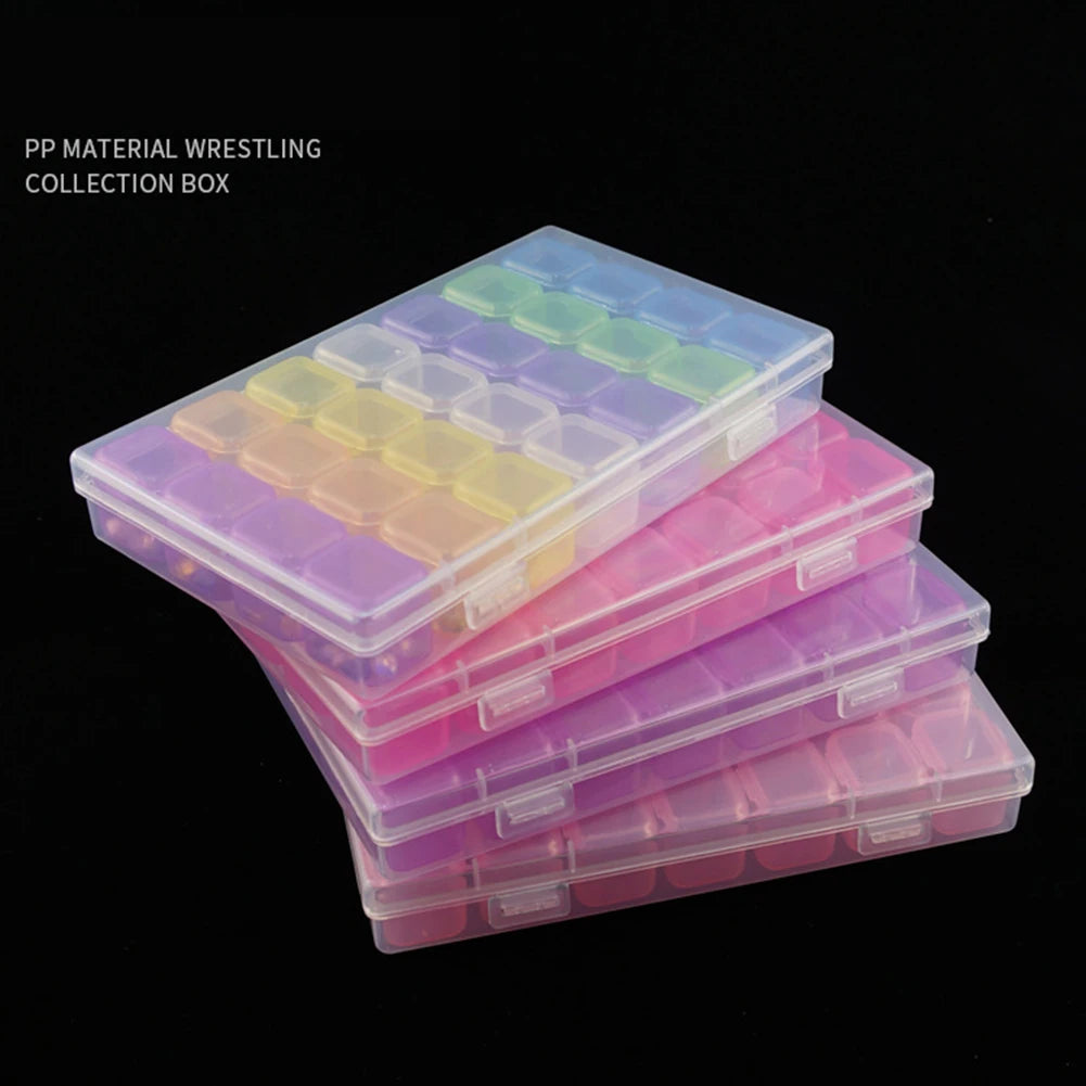 boîte rangement bijoux transparente clips moderne petite boîte précieuses organisation pratique rose violet