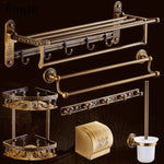 ensemble quincailleries bain bronze ornements floraux classique porte serviettes crochets fixations murales