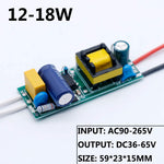 transformateurs led 12w 18w 25w 36w 90v 265v vert jaune bleu noir imprimés circuits