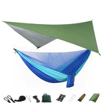 hamac camping moustiquaire auvent portable randonnée voyage survie extérieur vert