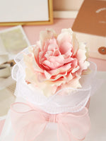décoration mariage bouquet artificiel fleur tulle rose clair blanc romantique