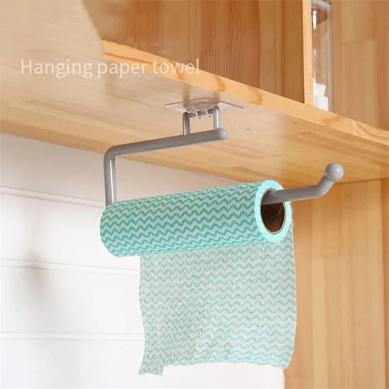 porte serviettes suspendus moderne bleu clair beige rose motifs zigzag adhésif réutilisable plastique