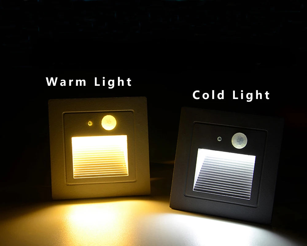 lampe sol led moderne capteur mouvement ip65 résistante l'eau 110 240v