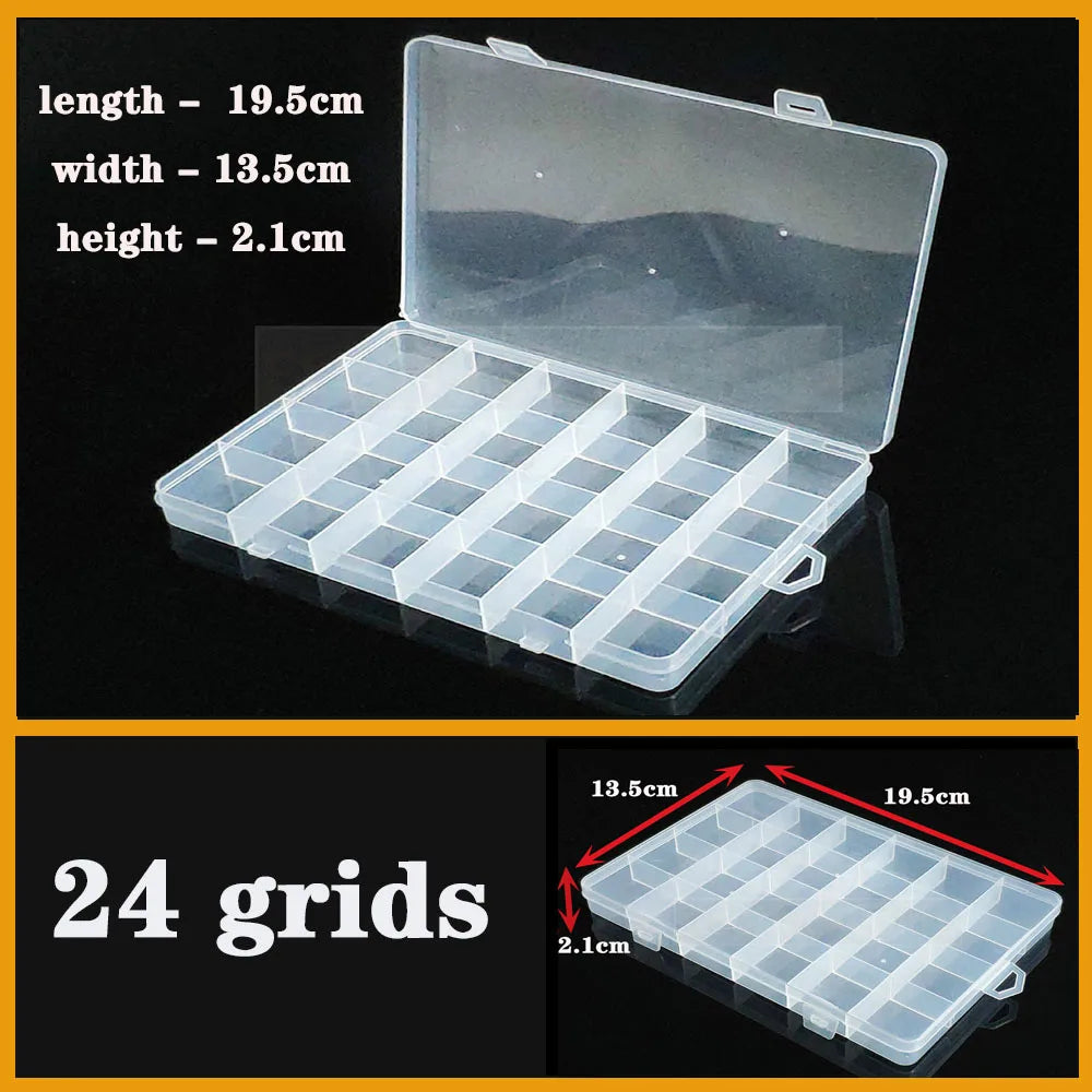boite rangement plastique transparente compartiments ajustables bijoux petits objets divers