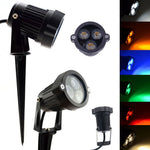 projecteur led noir moderne imperméable ip65 70x60x127 mm piquet câble électrique