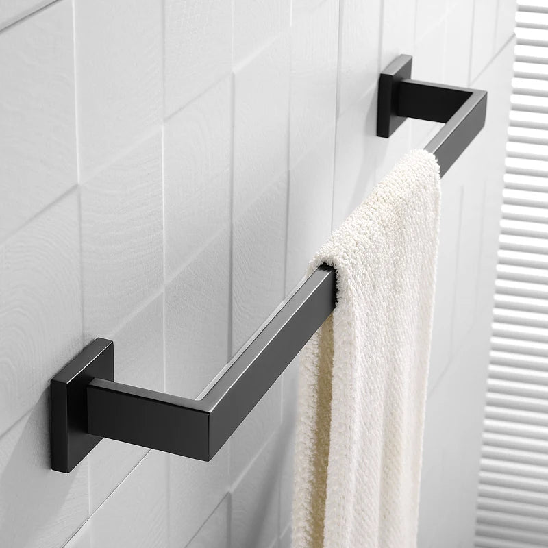 porte serviettes mural acier inoxydable noir doré argenté lisse moderne vis