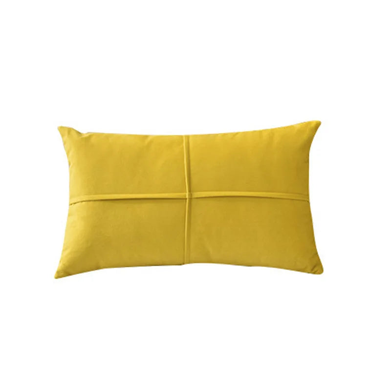 housse coussin velours décorative canapé salon moderne couleur unie simple