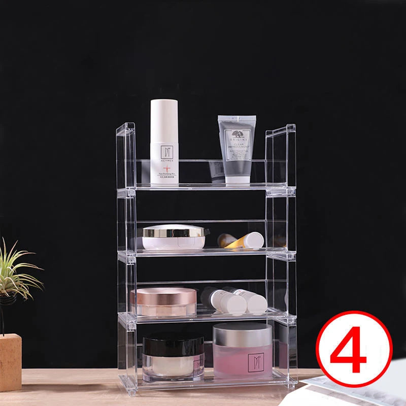 étagère acrylique transparente moderne rangement cosmétiques bocaux assaisonnement figurines pop