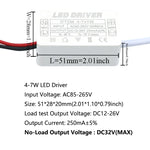 pilote led 300ma 120v 240v 3w 5w 7w 12w 18w 25w 36w alimentation ac90v