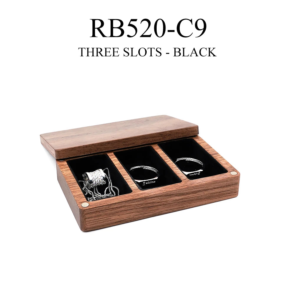 boîte bijoux bois compartiment verre bague collier boucle d'oreille cadeau
