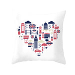taies d'oreiller décoratives londonien motif big ben polyester respectueux environnement cartoon bleu rouge blanc