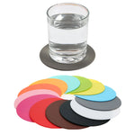 coasters silicone unicolore rose orange vert bleu noir gris blanc modernes imperméables