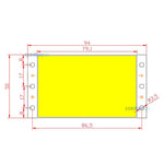 panneau led 12v 15w 1500lm blanc jaune moderne télécommande lumière travail