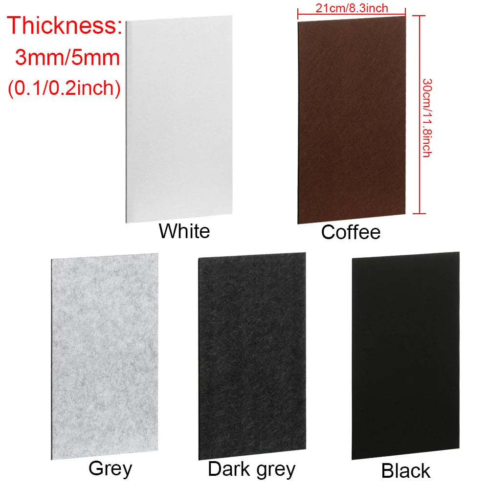 feutre adhésif antislip protège sol 3mm 5mm blanc gris noir simple