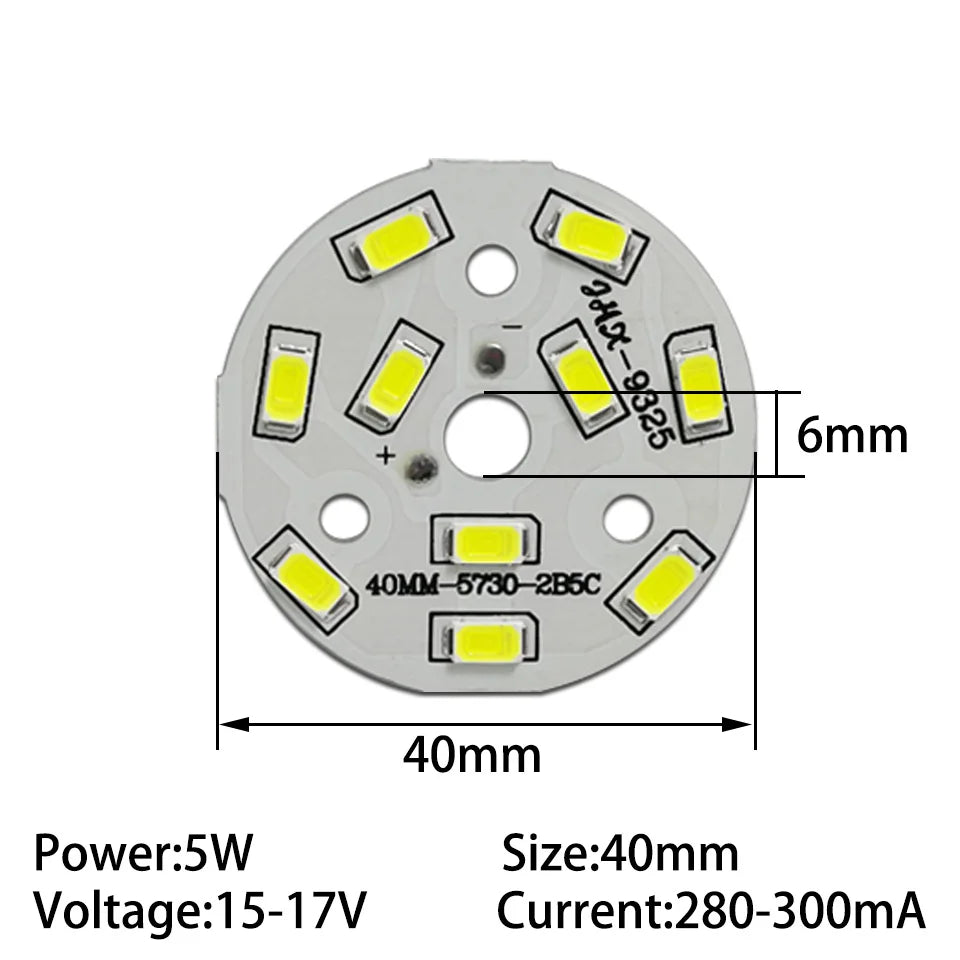 plaque led 5w 35mm 40mm gris clair natural white pure white warm white moderne