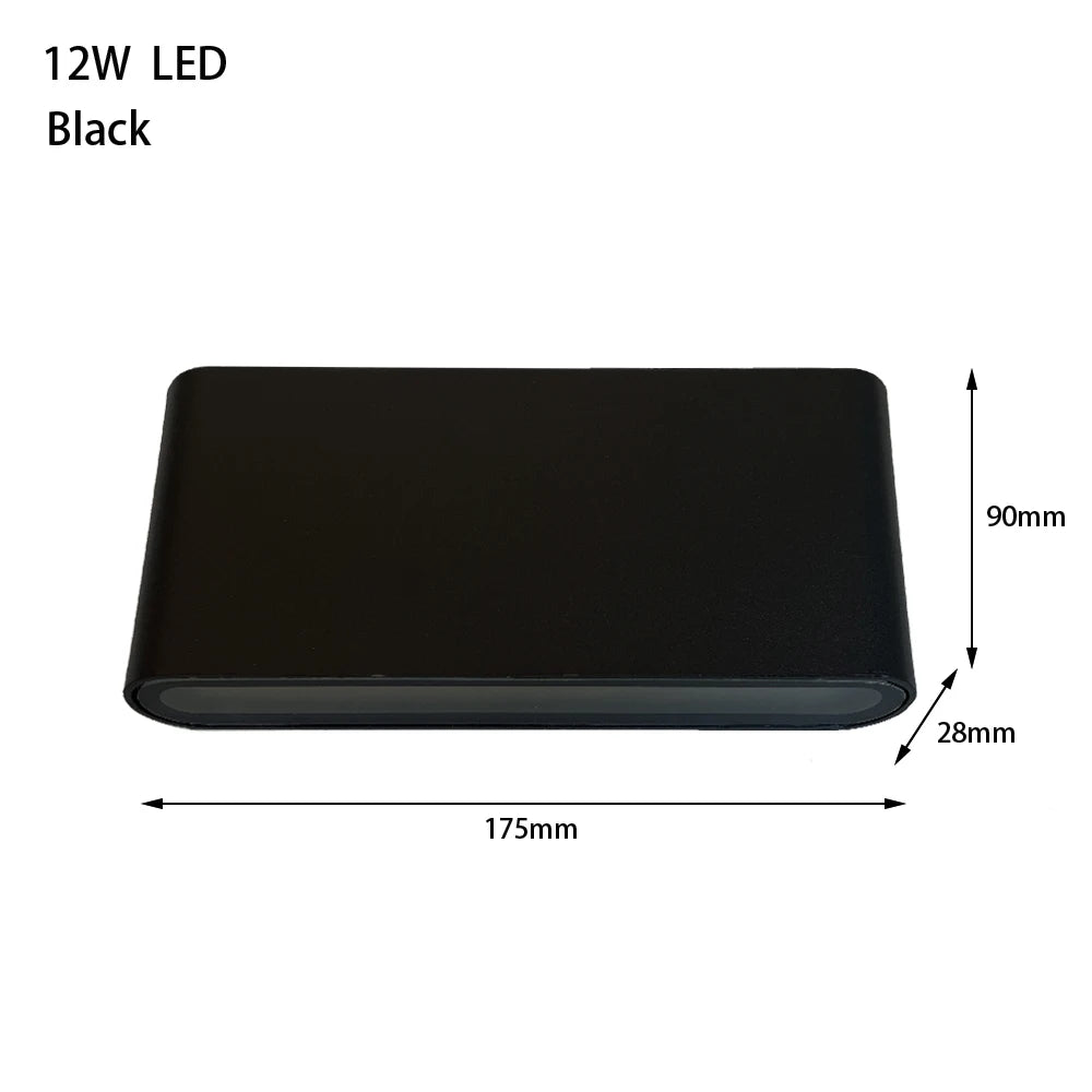 appliques murales led modernes extérieures aluminium blanc noir gris