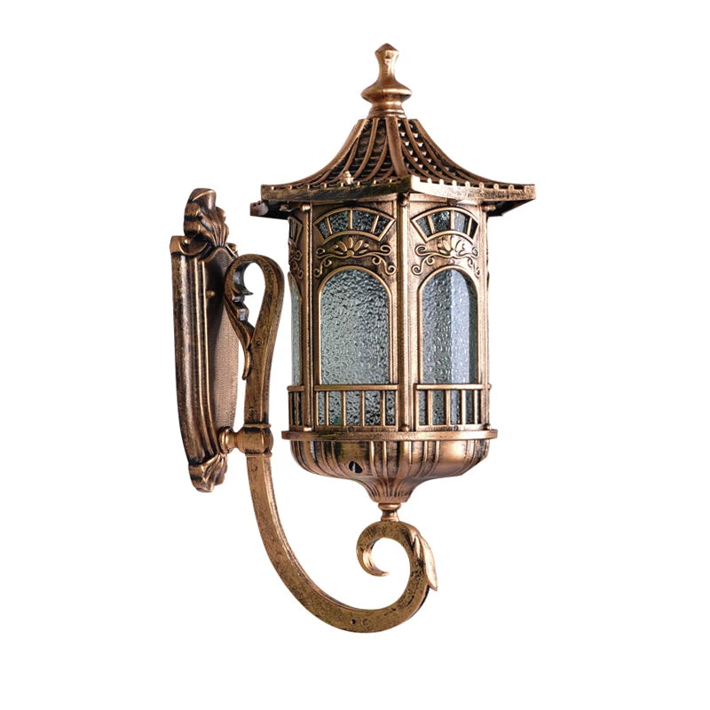 lampe murale bronze ornements floraux verre texturé classique baroque chambre cuisine étude entree