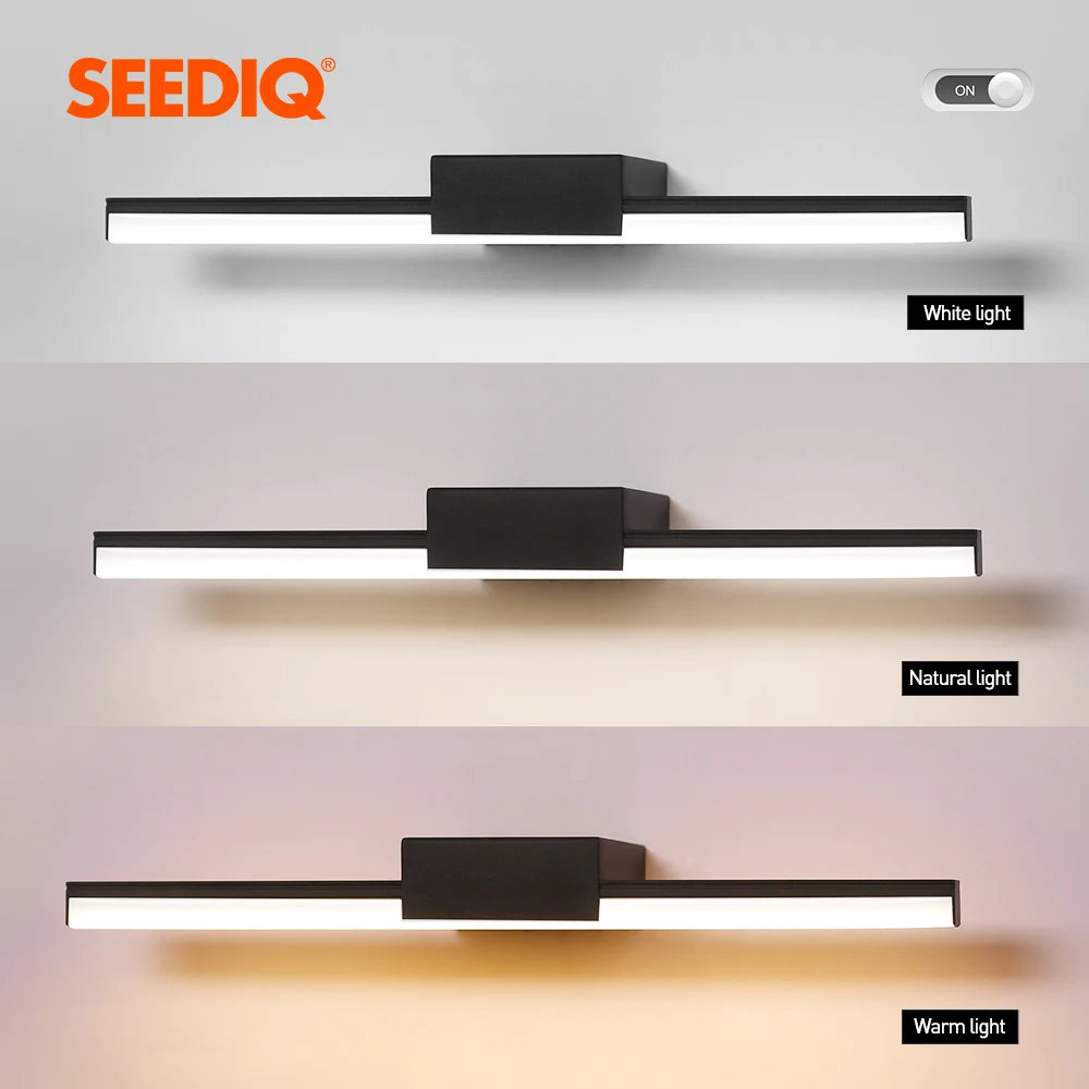 lampe murale led moderne blanc noir rectangle aluminium fixée mur chambre salon