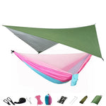 hamac camping moustiquaire auvent portable randonnée voyage survie extérieur vert