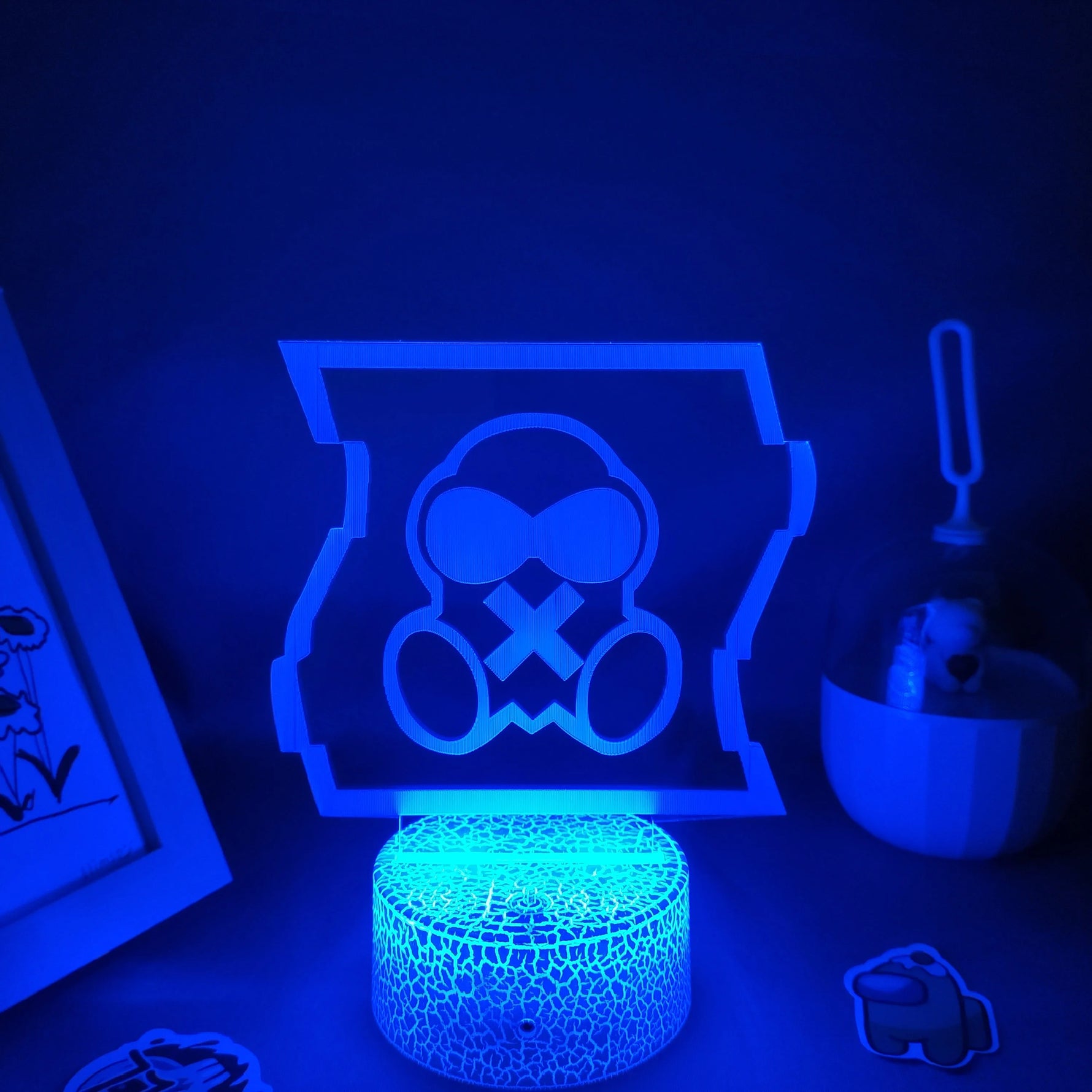Lampe 3D dans chambre moderne avec ambiance gaming