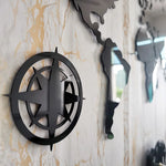 décoration murale carte monde horloges york londres tokyo boussole moderne géographique