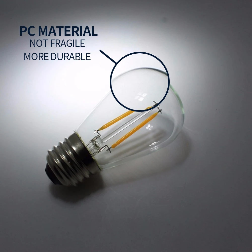 ampoule led filament doré transparente vintage e27 blanc chaud 2700k étanche extérieure jardin