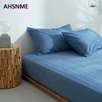 drap plat coton bleu uni moderne minimaliste légèrement texturé élastique qualité adultes