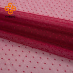 tulle rose clair noir points petits translucide délicat élégant polyester respirant tissu daim dobby