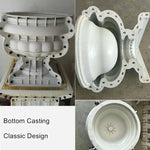 jardinière plastique abs blanc ornée décoration florale extérieure classique 50cm