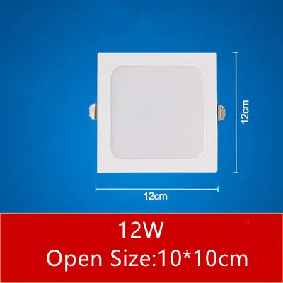 plaque led moderne noir blanc 12w 18w 24w clips métalliques opacité 10x20cm
