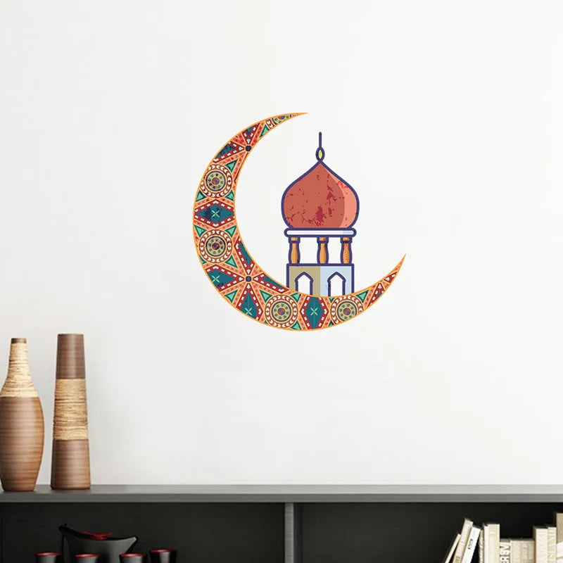 autocollant mural géométrique motifs floraux classique décoration maison résistant eau orange vert bleu beige