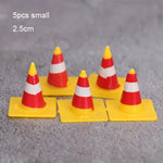 décoration anniversaire enfant miniatures construction jaune gris noir blanc jouet plastique brillant