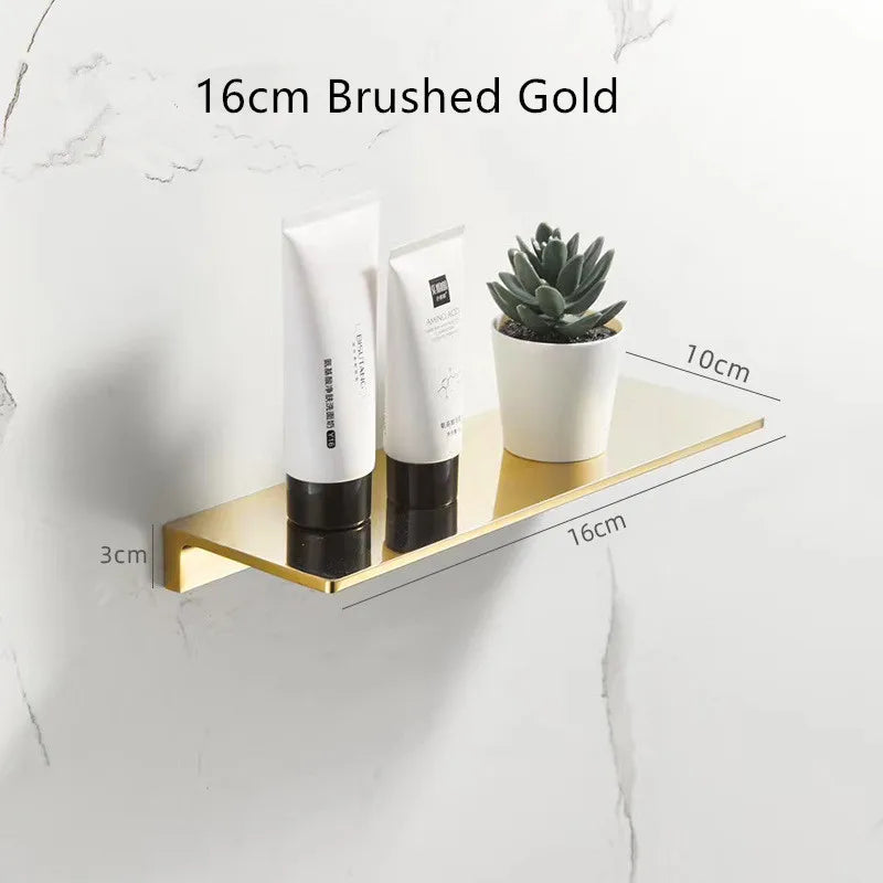 étagère murale or noir moderne étagère cuivre poli or brossé salle bain rangement clips