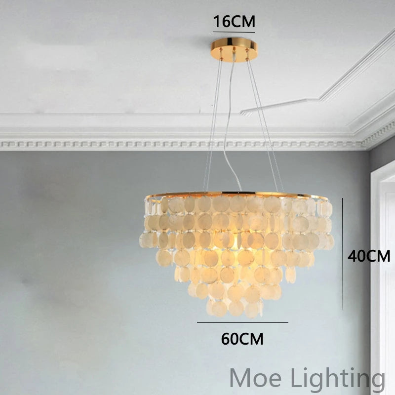 Suspension lumineuse moderne élégante blanc doré translucide clips câbles pendentif chambre