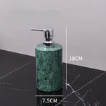 ensemble salle bain marbre vert doré distributeur savon porte brosse dents plateau rangement