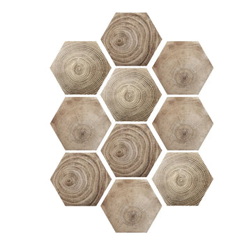 autocollant sol carreaux hexagonaux effet bois naturel adhésif imperméable décoration intérieur moderne cuisine salon