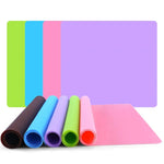 tapis cuisson silicone non stick antiadhésif baking mat uni moderne vert bleu rose violet
