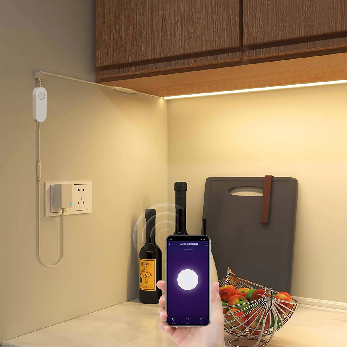 ruban led blanc lisse moderne adhésif 320 led 3000k 4000k 6000k wifi compatible