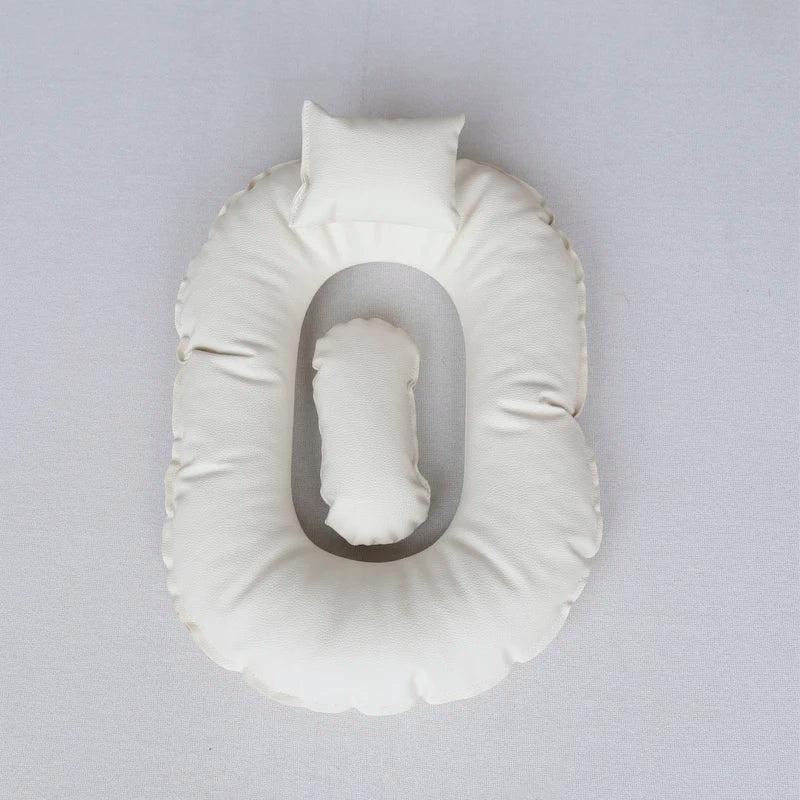 coussins doux velours bébé oreiller photo accessoire pose classique blanc rose beige violet
