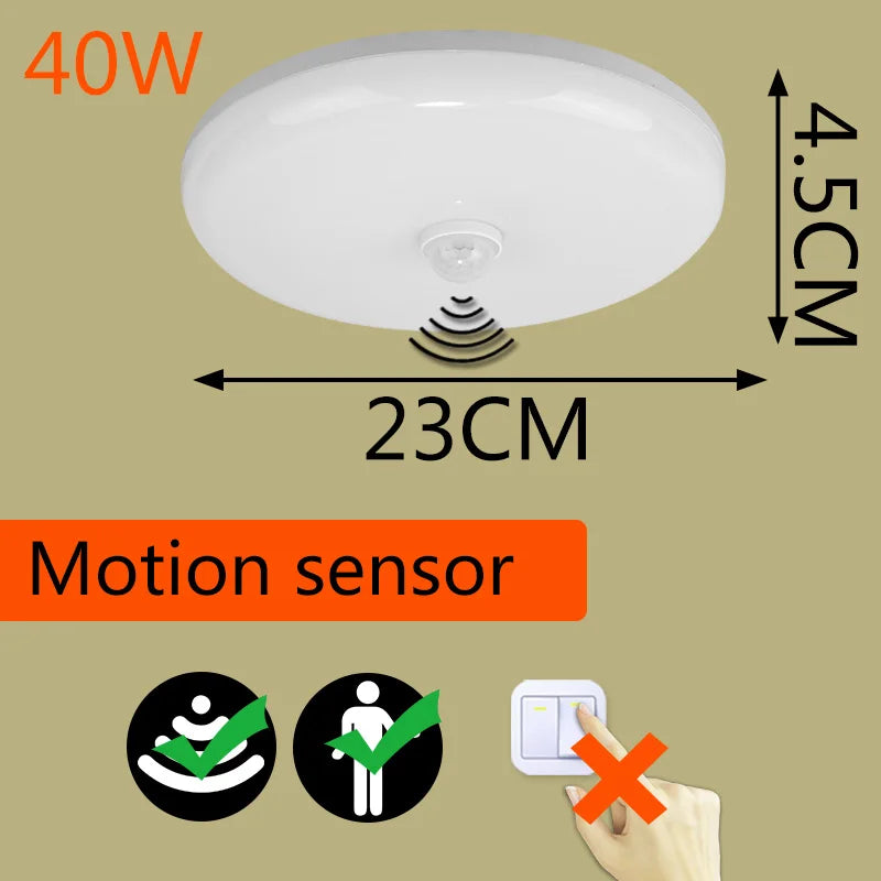 plafonnier led blanc moderne radar induction 85 260v flux lumineux 249 2000