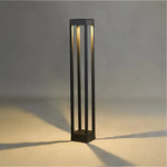 lampe sol moderne éclairage public led étanche ip65 noir base carrée câble électrique flux