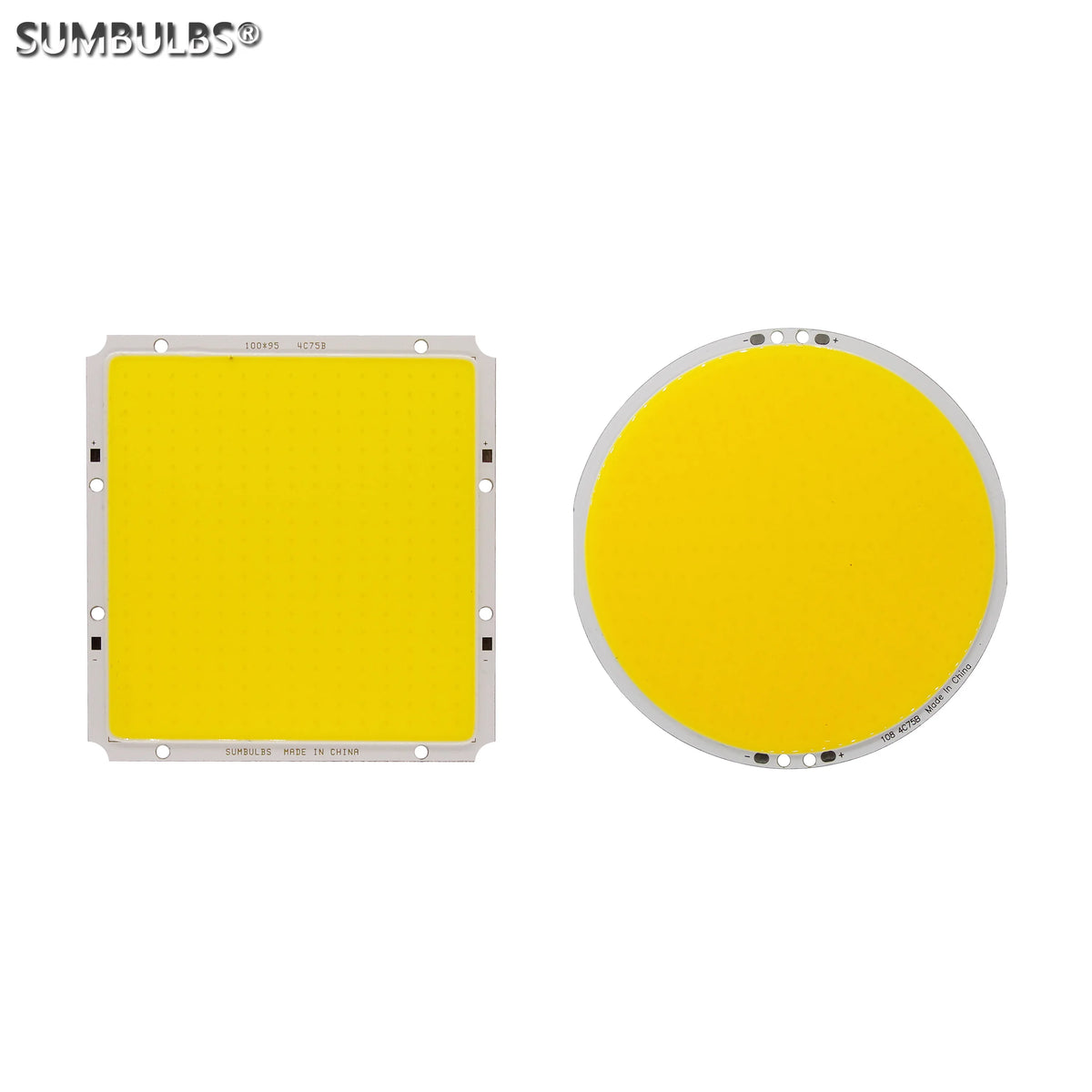 Panneau led jaune mat moderne adhésif 50w 12v blanc chaud froid 2000lm