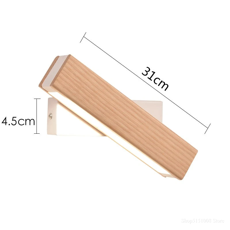 applique murale bois texturé marron foncé éclairage chambre entrée étude lumiere led moderne minimaliste