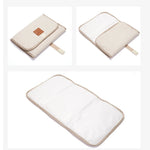 Sac couches pliable moderne pratique toile coton beige clair ceinture cuir bébé portable imperméable