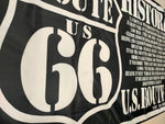 drapeau route 66 noir blanc polyester custom classique rétro décoration 120x180cm